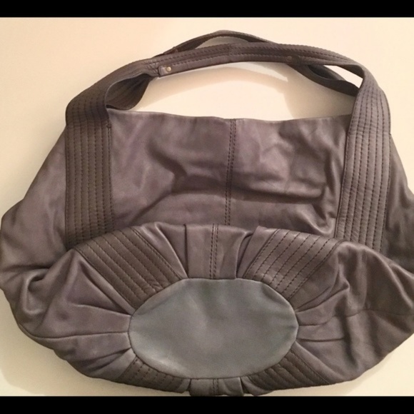 Gap genuine leather grey hobo tote handbag purse - Picture 2 of 5